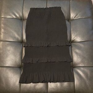 Abercrombie-Black Midi Skirt